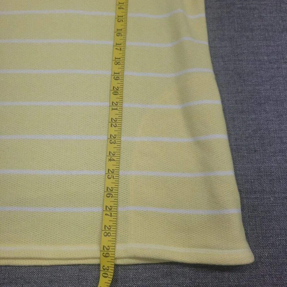 Sport Savvy Textured French Terry Hoodie Medium Sz Yellow Sweatshirt Top Pockets - Picture 3 of 10